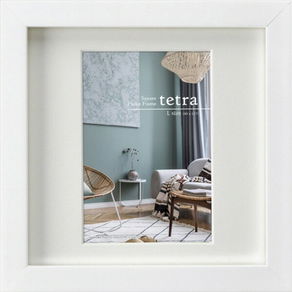 【12/1限定 エントリーで最大P5倍】ハクバ フォトフレーム Lサイズ 1面 tetra(テトラ) ホワイト FSQTT-..
