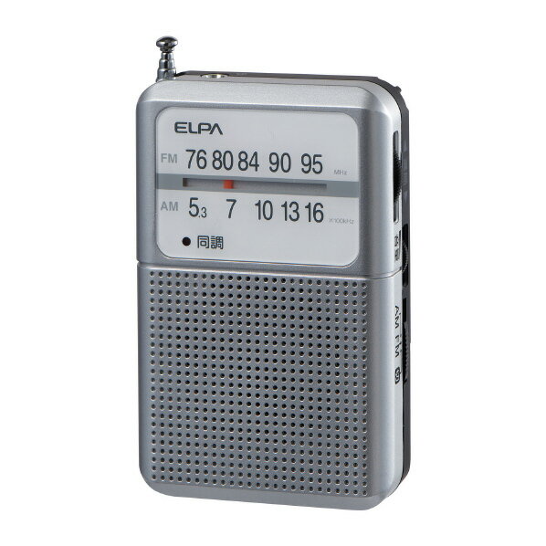 エルパ AM/FM電池長持ちラジオ ER-P80F [ERP80F]【BLKP】