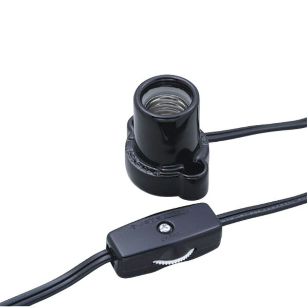 エルパ コード付ソケット E17 1．5m ブラック KPM1715HBK [KPM1715HBK]