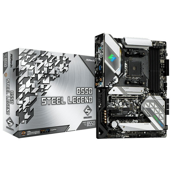 ASROCK マザーボード Steel Legend B550 STEEL LEGEND [B550STEELLEGEND]【MYMP】