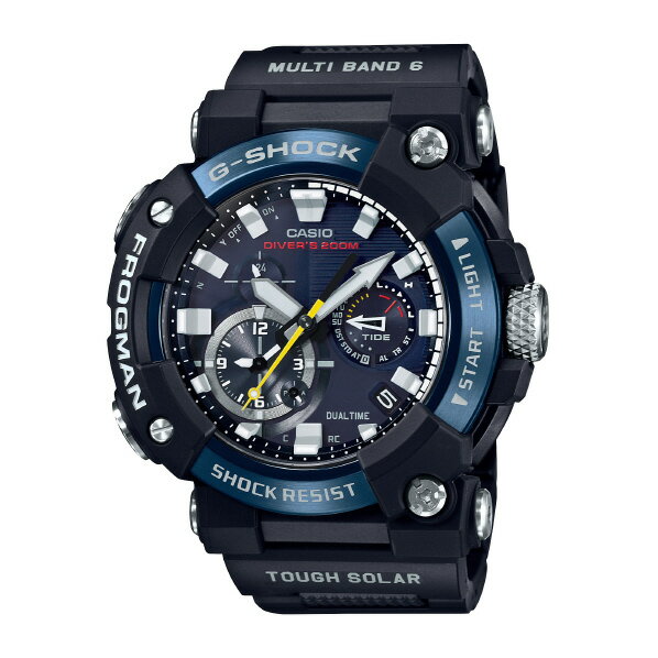 カシオ ソーラー電波腕時計 G-SHOCK MASTER OF G FROGMAN ブラック　ブルー GWF-A1000C-1AJF [GWFA1000C1AJF]