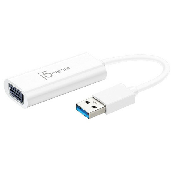 j5 create USB3．0 to VGA マルチディスプレイ変換アダプター(8cm) ホワイト JUA214 [JUA214]【BLKP】