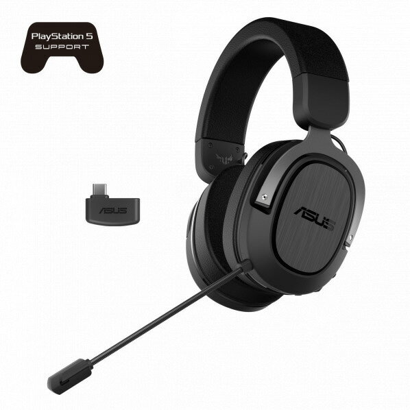 [ASUS ゲーミングヘッドセット TUF GAMING H3 WIRELESS TUFGAMINGH3WIRELESS [TUFGAMINGH3WIRELESS]] の商品説明●最大25mの範囲の USB-C ドングルを介した 2.4 GHz ワイヤレス接続。●最大15時間のバッテリー持続時間。●没入型オーディオのための50mm ASUS Essenceドライバーと独自の気密チャンバー技術。●バーチャル7.1サラウンドサウンド。●イヤーカップのインスタントコントロールとステータスインジケーター。●ゲーム中も快適な軽量設計と急速冷却イヤークッション。●頑丈なステンレス鋼のヘッドバンドとヨークにより、安定性と耐久性が向上。●クリアなゲーム内コミュニケーションのためのアナログマイク。●PC、PlayStation 5、Nintendo Switch、携帯電話のクロスプラットフォーム サポート。[ASUS ゲーミングヘッドセット TUF GAMING H3 WIRELESS TUFGAMINGH3WIRELESS [TUFGAMINGH3WIRELESS]]のスペック●サポートプラットフォーム:PC、PS4、PS5、Nintendo Switch●使用シナリオ:Gaming●インターフェース:Wireless●コネクター:2.4Ghz、USB 2.0、Type-C●ドライバーの材料:Neodymium magnet●ドライバーのサイズ:50mm●ヘッドホンインピーダンス:32 Ohm●ヘッドホンの周波数レスポンス:20〜20000 Hz●マイクロホンのピックアップパターン:一方向●マイクロホンの感度:-40 dB ± 3 dB●マイクロホンの周波数レスポンス:50〜10000 Hz●チャンネル:Virtual 7.1●バッテリー:15時間●質量:307g●アクセサリー:USB Type-C 2.4GHz ワイヤレス USB ドングル、充電ケーブル、USB Type-C -USB 2.0 アダプター、クイックスタートガイド○初期不良のみ返品可