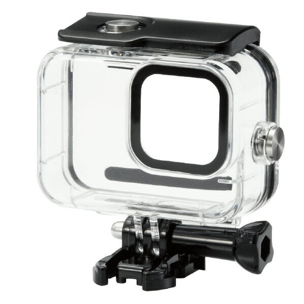 [エレコム GoPro HERO9 Black用防水ハウジングケース クリア AC-GP9BWPCCR [ACGP9BWPCCR]] の商品説明●GoPro HERO9 Black専用防水ハウジングケースです。●JIS保護等級 IPX8相当の防水性を実現します。●防水パッキンとタイトなバックルのロック機構により高い防水性能です。●防水ハウジングケースを装着した状態で水中でシャッター/電源/モードボタンを簡単に操作可能です。※防水ハウジングケースを装着した状態ではタッチスクリーンは使用できません。●防水ハウジングケースは透明度の高いポリカーボネート製で耐衝撃性にも優れています。●ボタン部分はサビや腐食に強いステンレス素材を採用しています。●レンズ部分には透明度の高い強化ガラスを採用しているので、水中でも鮮明な画像や動画を撮影することが出来ます。[エレコム GoPro HERO9 Black用防水ハウジングケース クリア AC-GP9BWPCCR [ACGP9BWPCCR]]のスペック●対応機種:GoPro HERO9 Black●材質:防水ハウジングケース本体/ポリカーボネート・ガラス・ステンレススチール・シリコン・EVA、バックルマウント/ABS・ステンレススチール、接続ネジ/ステンレススチール・ABS●質量:約108g●セット内容:防水ハウジングケース×1、バックルマウント×1、接続ネジ×1○返品不可対象商品