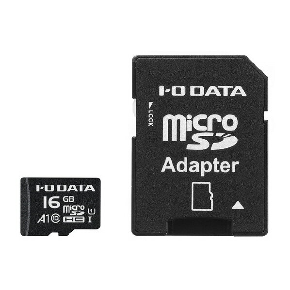 I・Oデータ A1/UHS-I UHS スピードクラス1対応 microSDメモリーカード 16GB (SDカード変換アダプター付き) オリジナル IEMS16GA1 [IEMS16GA1]【MYMP】