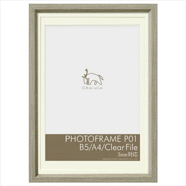 ハクバ フォトフレーム P01 B5/A4/クリアファイルサイズ Chululu ベージュ FCHL-P01LBE [FCHLP01LBE]