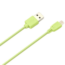 PGA micro USB コネクタ USB ケーブル 1．2m グリーン PG-MUC12M05 [PGMUC12M05]