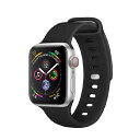 【5/1限定 エントリーで更にポイントUP!】DOOSSY Apple Watch用シリコンバンド 38-41mm ブラック AW-SIN01BK [AWSIN...