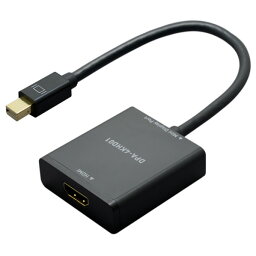 ミヨシ 4K対応 miniDisplayPort-HDMI アダプタ ブラック DPA-4KHD01/BK [DPA4KHD01BK]【WNSP】