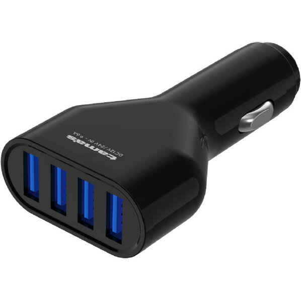 多摩電子工業 USBカーチャージャー 9．6A 4ポート ブラック TK140UK [TK140UK]