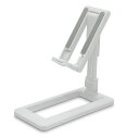 [JTT FLAT STAND WHITE FSTAND-WH [FSTANDWH]] の商品説明●ホテルやシェアオフィス、コワーキングスペース等の利用時に最適なモバイルスタンドです。●小さくたたんで持ち運べるので、出先でスマホやタブレットを利用したテレビ電話やオンライン会議、オンライン授業等で便利にご使用いただけます。●収納時はスマホサイズのカード型。●そこからホルダーとアームを引き出せば、約4.7〜11インチのスマホやタブレットに対応するスタンドへと早変わりします。【iPhoneやiPadで利用できるスタンド】●目安として厚さ約1cm、約4.7〜11インチサイズのスマホやタブレットにご利用いただけます。●iPhoneやiPadの設置に対応しております。【約1cmのフラットスタイル】●ホルダーとアームを折り畳むと厚さ約1cmのフラットな状態になるので、 机の引き出しやカバンのポケットへかさばらず収納できます。【最適な角度&高さに調節】●ホルダー部分で角度を調節し、アームで高さを調節できます。●※バランスを取るために、設置する機器の重さやサイズによってアームの高さを調節してください。●※アームは垂直にしてご利用ください。【充電しながら使える】●ホルダー底部から充電ケーブルを通すことができるので、充電しながらオンライン会議を続けることができます。●※画像は使用イメージです。●※製品の仕様は性能向上のため予告なく変更される場合があります。●※本製品をご利用の際は、台座からアーム起こし、ホルダー部分を展開してください。●※スタンドのバランスを保つため、必ずアームは垂直にしてご使用ください。●※タブレットは横向きにして、アームを下げ、 バランスを取りながらご使用ください。[JTT FLAT STAND WHITE FSTAND-WH [FSTANDWH]]のスペック●対応:約4.7〜11インチ、厚さ/約1cmまでの機器●材質:プラスチック+シリコン●寸法:約7.2×14×1cm(収納時)、約7.2×14×15cm(展開時)●質量:約70g○返品不可対象商品