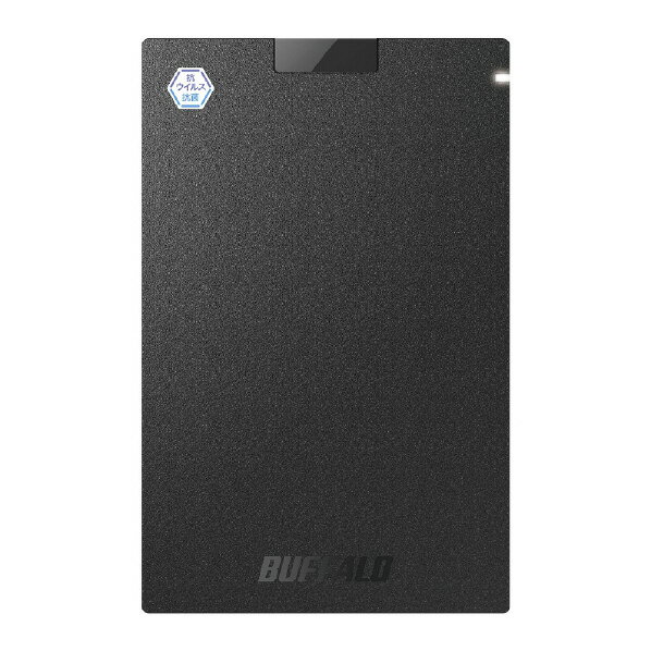 BUFFALO USB3．2(Gen1) ポータブルSSD(500GB) ブラック SSD-PGVB500U3-B [SSDPGVB500U3B]