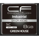 [グリーンハウス コンパクトフラッシュ(工業用)(8GB) GH-CFI-XSC8G [GHCFIXSC8G]] の商品説明●動作温度-40℃〜+85℃、幅広い環境で使用可能。-40℃〜+85℃の動作環境温度を保証しているので、温度変化の激しい環境や高温・低温環境でも安心してご利用いただけます。●耐久性と書き込み速度などの高速性を重視したSLCタイプ。● ECC機能搭載。●ウェアレベリング機能搭載。●バッドブロック管理機能搭載。●CFA規格Type I 準拠。●持ち運びに便利なハードケース付。●鉛などの含有量を抑えた環境にやさしい、RoHS指令対応。●安心の3年保証。[グリーンハウス コンパクトフラッシュ(工業用)(8GB) GH-CFI-XSC8G [GHCFIXSC8G]]のスペック●容量:8GB●規格:Type I (CF規格Ver.6.1準拠)●NANDフラッシュタイプ:SLC●転送速度:最大64.5MB/s(読み込み)、最大44.9MB/s(書き込み)●電源電圧:3.3V or 5.0V ±10%●消費電流:[動作時(3.3V)]115.0mA /[待機時(3.3V)]10.0mA、[動作時(5.0V)]109.0mA /[待機時(5.0V)]4.7●動作温度範囲:-40℃〜+85℃●動作湿度範囲:10%〜95℃(結露なきこと)●曲げ強度:19.6N●トルク強度:1.2Nm●書き込み・消去回数:60,000回(ブロック当たりの平均)●抜き差し:10000回●MTBF:3,000,000時間●耐衝撃:1500G/0.5ms●耐振動:15G、70Hz〜2000Hz 3軸●寸法:W4.28×H0.33×D3.64cm●質量:約12g○初期不良のみ返品可