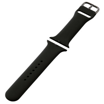 エレコム Apple Watch用シリコンバンド(45/44/42mm) ブラック AW-45BDSCBK [AW45BDSCBK]