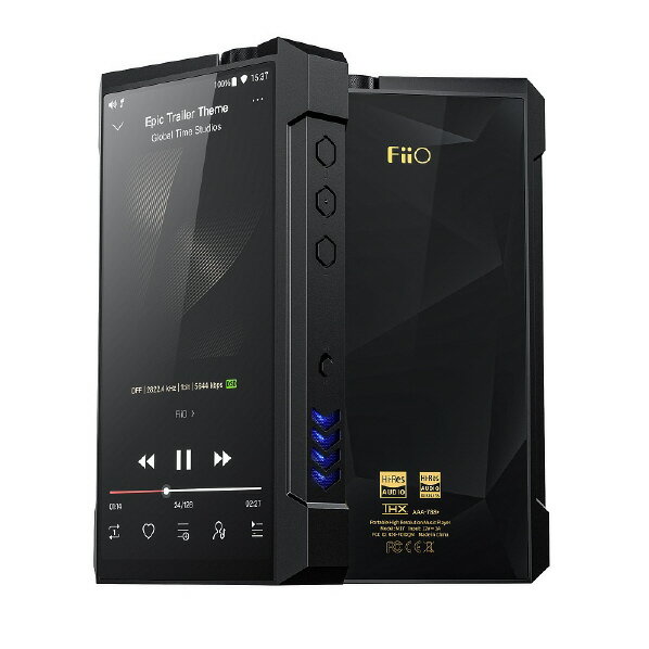 [FiiO デジタルオーディオプレーヤー(64GB) FIO-M17-B [FIOM17B]] の商品説明●FiiOとTHXとが新たに共同開発した「THX AAA-788+」ヘッドホンアンプ回路を2基搭載したプレーヤーです。●ESS Technology製DACチップ「ES9038Pro」を2基搭載し、PCM384kHz/32bit,DSD256/1bitの再生に対応。●M17のポテンシャルを解き放つ、新開発のDC給電モードを採用。●2.5/3.5/4.4mmヘッドホン出力端子に加え、新たに6.3mmヘッドホン出力端子、同軸デジタル入出力端子、オーディオ専用USB2.0ポートを搭載。●XMOS製USBコントローラーチップ「XUF208」搭載で、USB DACとしてPCM768kHz/32bit、DSD512入力に対応。●連続再生時間10時間、高速充電対応の9200mAh大容量バッテリー。[FiiO デジタルオーディオプレーヤー(64GB) FIO-M17-B [FIOM17B]]のスペック●容量:64GB●対応フォーマット:MP3●ディスプレイ:5.99インチ(1080×2160)インセル方式タッチパネルディスプレイ●Bluetooth機能:Bluetoothチップ/QCC5124●FMラジオ:×●出力(最大):≧1.5w(16Ω / THD+N●充電方法:QC3.0、QC4.0、PD2.0、PD3.0クイックチャージ、DC給電による充電●充電時間:約4.5時間(急速充電時)●再生時間:約10.6時間(シングルエンド再生時)、約8.6時間(バランス再生時)●寸法:約15.64×8.85×2.8cm●質量:610g●付属品:外付けDCアダプター、AC電源ケーブル、ファン付き冷却スタンド、撥水コート付きPETスクリーンプロテクター(貼り付け済み)、レザーケース、microSDカード取り出しピン、USB3.0 タイプA to タイプCケーブル、アルミ製プラグキャップ(取り付け済)○初期不良のみ返品可