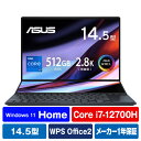 ASUS ノートパソコン Zenbook Pro 14 Duo テックブラック UX8402ZA-M3033W 