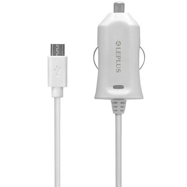 MSソリューションズ iQOS/スマートフォン(汎用)DC充電器 microUSBケーブル一体型 ホワイト LP-DCMB01WH [LPDCMB01WH]【THNK】