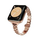 【5/1限定 エントリーで更にポイントUP!】miak Apple Watch 42/41/40/38mm用JUBILEE METAL BAND ローズゴールド...