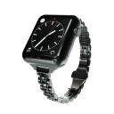 【5/1限定 エントリーで更にポイントUP!】miak Apple Watch 49/46/45/44/42mm用JUBILEE METAL BAND ブラック...