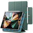 ESR iPad Pro 12．9インチ(第5/4世代)用Reboundマグネットスリムケース Rebound Magnetic with Clasp Forest Green ESR061 [ESR061]【FEBP】