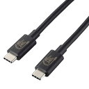 エレコム USB4ケーブル(認証品・USB Type-C to USB Type-C) 1．0m ブラック USB4-CCPE10NBK [USB4CCPE10NBK]