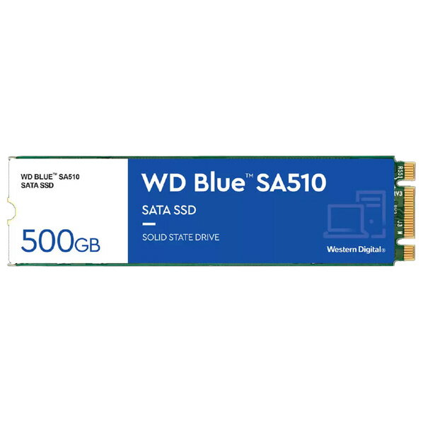 Western Digital M．2 2280 SATA 内蔵SSD(500GB) WD Blue SA510 WDS500G3B0B [WDS500G3B0B]【MAAP】