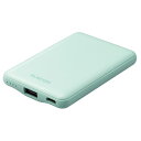 [エレコム 薄型コンパクトモバイルバッテリー(5000mAh/2．4A/Cx1+Ax1) グリーン DE-C37-5000GN [DEC375000GN]] の商品説明●薄くて軽く、持ち運びに最適な、12W出力、容量5000mAhのコンパクトなモバイルバッテリーです。●厚さ約12.7mmの薄型モデルで、バッグに入れて毎日持ち歩けるサイズです。●USBポートに搭載した高性能ICが、接続機器を自動で見分けて最適な出力で最速に充電できる“おまかせ充電”に対応しています。●モバイルバッテリー本体を約3時間30分で充電できます。●※5V/2.4AのAC充電器にUSB Type-C(TM) to USB-Aケーブルを接続し充電した時間です。●※USB Type-C and USB-C are trademarks of USB Implementers Forum●最大2.4Aの出力が可能な高出力モデルです。●本製品(バッテリー容量5000mAh)でスマートフォンを約1.6回充電可能です。 ●※満充電をした本製品を用い、バッテリー容量が約1800mAhのスマートフォンを充電する際の目安回数です。充電中に電源を入れたり、機器を使用したりしている場合は記載の数値まで充電できない場合があります。●持ち運びに最適な小型USB Type-C(TM) to USB Aケーブルを付属しています。●付属のケーブルを本製品の充電用USB Type-C(TM)ポートに接続し、対応したACアダプターに接続することで充電可能です。●USB Type-C(TM)コネクターは、裏、表に関係なく両面で挿すことが可能です。●USB-IF指定の試験に合格した信頼性の高いUSB Type-C(TM)コネクターを搭載していますので安心・安全に使用いただけます。●iPhoneに付属もしくは対応したLightningケーブルを利用することで、iPhoneも充電可能です。●電池残量は4段階のLEDランプ点灯で確認可能です。●約500回繰り返し使用可能な充電式リチウムイオン電池を搭載しています。●内蔵の充電式リチウムイオン電池は、JIS C8711およびJIS C8712(JIS C8714の内容を含む)に準拠した安全設計です。●日本の電気用品安全法(PSE)の技術基準に適合した安全性の高い商品です。●過充電・過放電・過電圧・過電流防止機能および短絡保護機能と温度検知機能の6つの保護機能を備えた安心の回路設計です。●※工場出荷時に70%程度充電されています。充電式リチウムイオン電池は時間とともに放電するので、ご使用になる前に充電することを推奨します。[エレコム 薄型コンパクトモバイルバッテリー(5000mAh/2．4A/Cx1+Ax1) グリーン DE-C37-5000GN [DEC375000GN]]のスペック●対応機種:iPhoneおよびUSB端子で充電するスマートフォン、タブレット、他小型電子機器●コネクタ形状(電源入力側):USB Type-C(TM)ポート●定格入力電圧:5V●定格入力電流:2.4A●コネクタ形状(電源出力側):USB Type-C(TM)ポート×1 USB-Aポート×1●定格出力電圧:5V●定格出力電流:合計2.4A、USB Type-C(TM)は2.4A、USB-Aは2.4A●電池種類:充電式リチウムイオン電池●電池定格容量:3.7V 5000mAh●充電時間:約3時間30分 ※5V/2.4AのAC充電器を使用した場合●くり返し使用回数:500回●電気用品安全法:○PSE 特定以外の電気用品●保証期間:1年●その他:iOS端末で使用する場合は別途iOS用ケーブルをご用意ください ※USB Type-C and USB-C are trademarks of USB Implementers Forum●寸法:約W6.3×H9.25×D1.27cm●質量:約110g●付属品:USB Type-C(TM) to USB-Aケーブル(0.1m)○初期不良のみ返品可