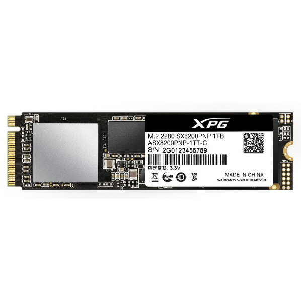 ADATA Technology ASX8200PNP-1TT-C XPG SX8200 Pro PCI-Express 3.0 x4 内蔵SSD 1TB ASX8200PNP1TT