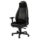 noblechairs ゲーミングチェア ICON(アイコン) ブラック/ゴールド NBL-ICN-PU-GOL-SGL-ED [NBLICNPUGOLSGLED]【MSSP】