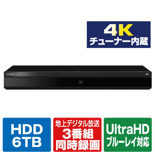 シャープ シャープ 6TB HDD/4Kチューナー内蔵ブルーレイレコーダー AQUOS ブルーレイ 4BC60ET3 [4BC60ET3]【RNH】【JPSS】