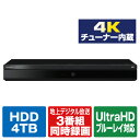 シャープ シャープ 4TB HDD/4Kチューナー内蔵ブルーレイレコーダー AQUOS ブルーレイ 4BC40ET3 [4BC40ET3]【RNH】