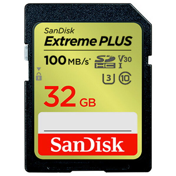 サンディスク Extreme PLUS SDHC UHS-Iカード 32GB SDSDXWT-032G-JNJIP SDSDXWT032GJNJIP 【MYMP】