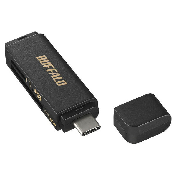 BUFFALO USB3．0 Type-C接続カードリーダーSD用直挿し ブラック BSCR120U3CBK 