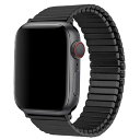 【5/1限定 エントリーで更にポイントUP!】TF7 Apple Watch 42/41/40/38mm用メタルストレッチバンド(Lサイズ) ブラック TF21...
