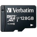 Verbatim microSD[J[h 128GB / UHS-1[ő90MB/s] ubN MXCN128GJVZE [MXCN128GJVZE]