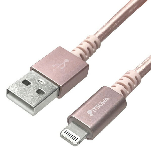 イツワ商事 USB-A to Lightningケーブル(1．5m) ピンク MLTD2215PK [MLTD2215PK]【MAAP】