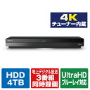 BDZ（ソニー） SONY 4TB HDD/4Kチューナー内蔵ブルーレイレコーダー BDZ-FBT4200 [BDZFBT4200]【RNH】
