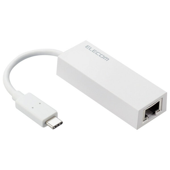 [エレコム USB Type-C(TM)コネクター 1Gbps 有線LANアダプター ホワイト EDC-GUC3V2-W [EDCGUC3V2W]] の商品説明●有線LANポートがない薄型のUSB Type-C(TM)搭載パソコンに最適なUSB Type-C(TM) 1Gbps有線LANアダプターです。●USB 5Gbps(USB3.2(Gen1))対応で、快速で安定したインターネット環境を実現。ドライバーのインストールが不要なのでLANアダプターをパソコンに接続するだけで有線LAN通信が可能になります。●本製品のMACアドレスを変更できるソフト「MACアドレスチェンジャー」(当社ホームページよりダウンロード)を使用することで、オフィスなどの予め登録されたMACアドレスのみ通信可能な環境でも、本製品を利用可能です。(Windowsのみ対応)●ケーブルの長さは、持ち運びに便利な約7cmです。●※USB Type-C and USB-C are trademarks of USB Implementers Forum.●自社環境認定基準を1つ以上満たし、『THINK ECOLOGY』マークを表示した製品です。●環境保全に取り組み、製品の包装容器が紙・ダンボール・ポリ袋のみで構成されている製品です。●環境にやさしいEU RoHS指令準拠。EU RoHS指令とは電気・電子機器に関する特定有害物質の使用制限についてEU(欧州連合)が決めた指令です。[エレコム USB Type-C(TM)コネクター 1Gbps 有線LANアダプター ホワイト EDC-GUC3V2-W [EDCGUC3V2W]]のスペック●対応OS:Windows 11/10、macOS Ventura 13/macOS Monterey 12/macOS Big Sur 11/macOS Catalina 10.15●対応ソフト:MACアドレスチェンジャー●有線規格:IEEE 802.3ab(1000BASE-T)準拠/IEEE 802.3u(100BASE-TX)準拠/IEEE 802.3(10BASE-T)準拠/IEEE 802.3x(Flow Control)準拠●有線コネクター:RJ-45×1ポート ※Auto MDI/MDI-X、Auto-Negotiation対応●有線伝送速度(理論値):1000Mbps/100Mbps/10Mbps●アクセス方式:CSMA/CD●対応プロトコル:IPv4、IPv6●USBインターフェース:USB 5Gbps USB3.2(Gen1)/USB2.0/USB1.1●最大転送速度:USB3.2 Gen1 スーパースピード/5Gbps、USB2.0 ハイスピード/480Mbps、USB1.1 フルスピード/12Mbps●USBポート(デバイス側):USB Type-C(TM)×1ポート●その他機能:Jumbo frame 最大9KB(初期値無効) ※macOSでは非対応●定格入力:5V/900mA●USBケーブル長:約7cm(コネクター部分を除く)●動作環境:温度:0〜40℃、湿度:85%以下(ただし結露なきこと)●各種取得規格:VCCI Class B●法令対応:EU RoHS指令準拠(10物質)●保証期間:1年間●寸法:約W6.98×H1.55×D2.59cm(ケーブル部分を除く)●質量:約28.5g(本体のみ)●付属品:セットアップガイド○初期不良のみ返品可