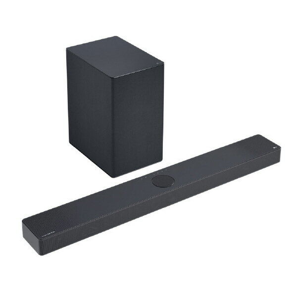 [LGエレクトロニクス サウンドバー+ウーファーユニット LG SoundBar SC9S SC9S [SC9S]] の商品説明●最大出力400Wの3.1.3chのサウンドバー+ウーファーユニット。●AIを駆使した音質や音響効果、幅広い音響フォーマットへの対応、そしてLGテレビとの融合によって、新しい可能性を提案するサウンドバーが誕生。[LGエレクトロニクス サウンドバー+ウーファーユニット LG SoundBar SC9S SC9S [SC9S]]のスペック●実用最大出力:400W●スピーカー数:6(センター、フロント×2、トップ×2、トップセンター)●チャンネル数:3.1.3ch●出入力端子:HDMI入力、HDMI出力、光デジタル入力(S/PDIF)、USB●Bluetooth:○●Wi-Fi:○●寸法:W97.5×H6.3×D12.5cm、サブウーファー/W22.1×H39.0×D31.3cm●質量:約4.1kg、サブウーファー/約7.8kg○初期不良のみ返品可