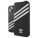 アディダス スマホケース メンズ adidas iPhone 14/13用OR Booklet Case PU FW22 black/white 50195 [50195]