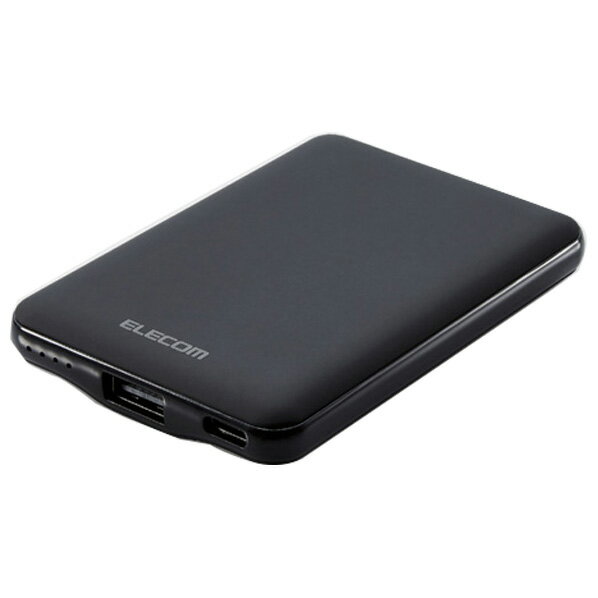 モバイルバッテリー 5000mAh EC-C04BK ブラック 12W / 2.4A 入出力(Type-C×1) 出力(USB-A×1)