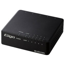 エレコム Giga対応5ポートスイッチ(プラ筐体/ACアダプター) ブラック EHC-G05PA4-JB [EHCG05PA4JB]