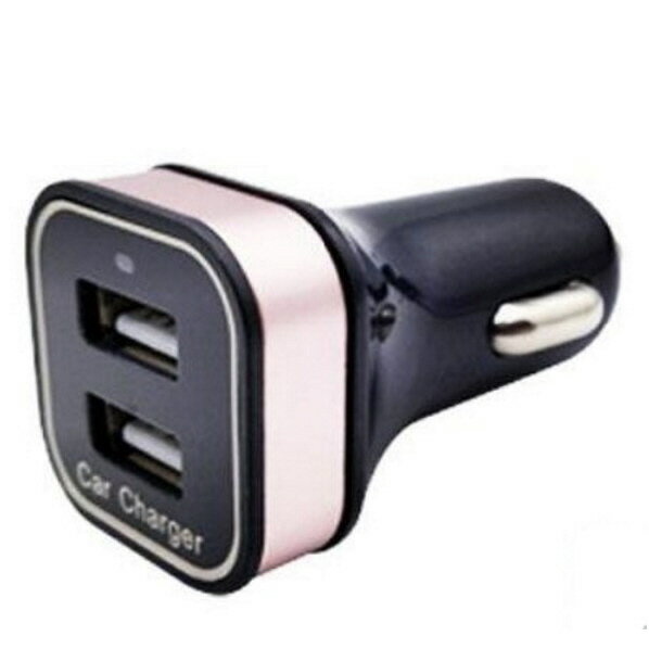 AXS スクエア車載充電器2．4A ピンク X-299 [X299]