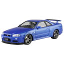 アオシマ 1/24 プリペイントモデル No．3-A ニッサン BNR34 スカイライン GT-R V spec II 039 00 ベイサイドブルー Aプリペイント03ABNR34GTRV2BL Aプリペイント03ABNR34GTRV2BL