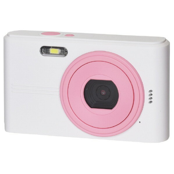 ケーヨー コンパクトデジタルカメラ ホワイト×ピンク 