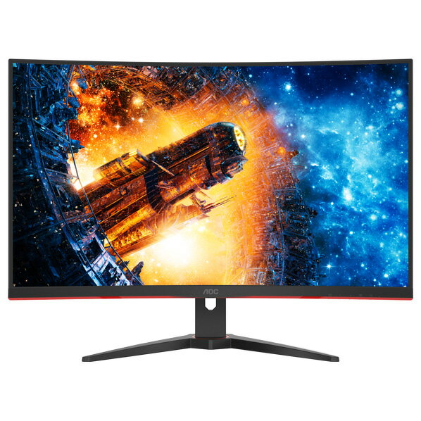 AOC 31．5型曲面ゲーミング液晶ディスプレイ ブラック&レッド C32G2ZE/11 [C32G2ZE11]