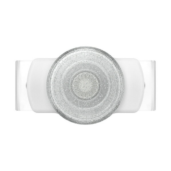 楽天エディオン　楽天市場店PopSockets スマホグリップ SQUARE Edges Clear Glitter Silver White 806134 [806134]【MYMP】