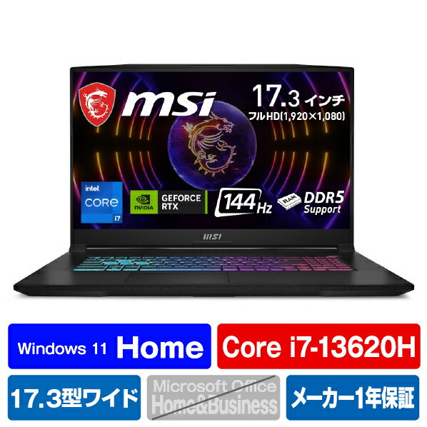 MSI Ρȥѥ Katana 17 B13V ֥å KATANA17-B13VEK-4339JP [KATANA17B13VEK4339JP]