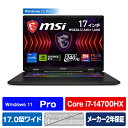 MSI m[gp\R Sword 17 HX B14V RXXOC SWORD17-B14VFKG-4619JP [SWORD17B14VFKG4619JP]