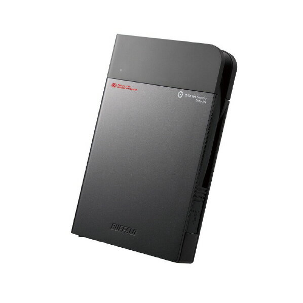 バッファロー 法人向け 強制暗号化 ウイルスチェック 耐衝撃ポータブルSSD 2TB ブラック SSDS-PZ2.0EV [SSDSPZ20EV]